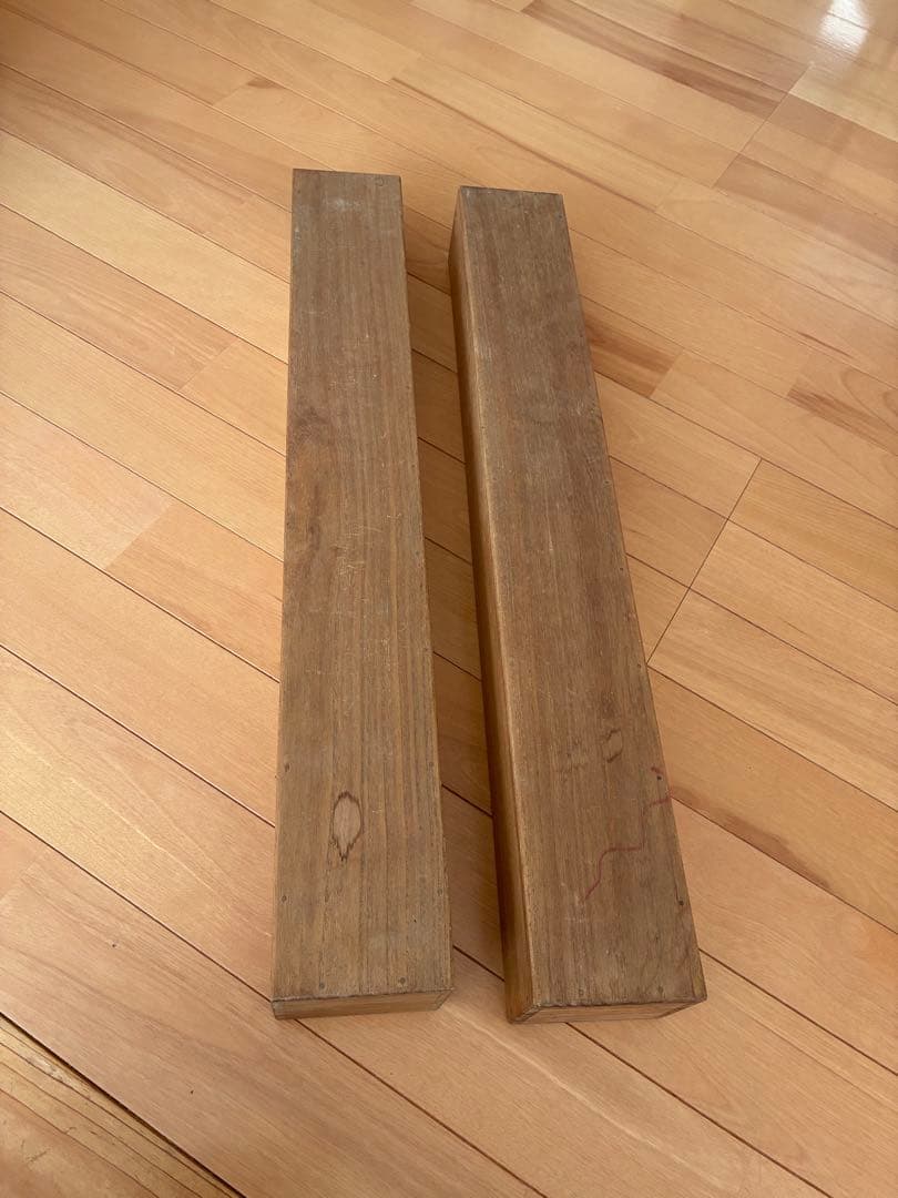 木製掛軸箱2セット、掛軸3金具4付 仏壇 掛け軸 脇侍 / モダン掛軸 ダークブラウン 小サイズ 二枚一組 2枚