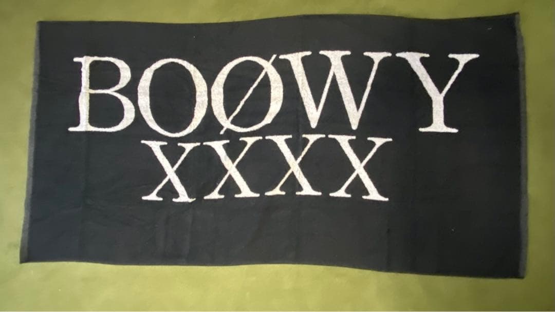 【超レア】BOØWY XXXX 公式ツアーグッズ　ビックタオル　新品箱入り BOOWY 1987年ツアー・タオル BOOWY XXXX 1987 DR.FEELMAN'Sツアー