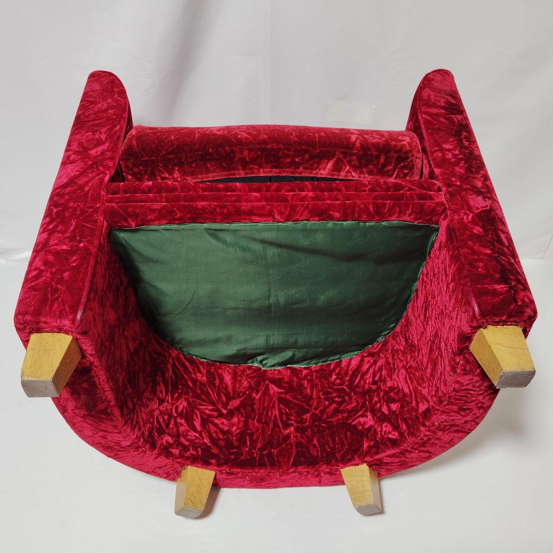 ADAL ベロア チェア ソファー 1人用 レッド - メルカリ