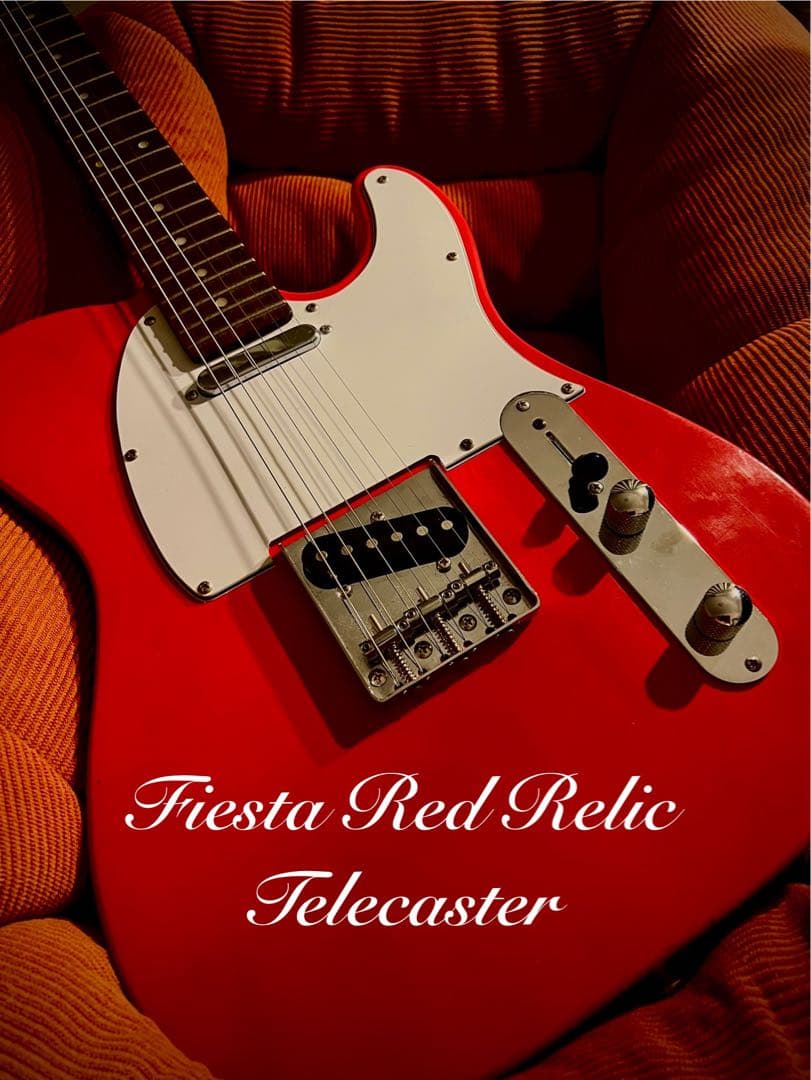 ギター Fiesta Red Relic Telecaster Fender Custom Shop 1963 Telecaster Relic Electric Guitar - Fiesta