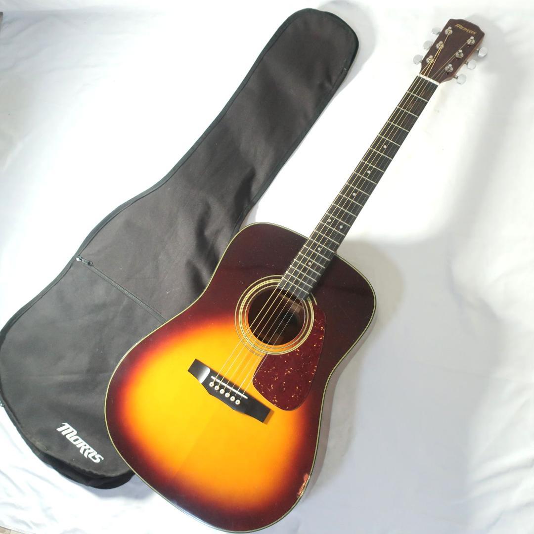 Morris M-255 TS アコースティックギター モーリス純正ケース付 MORRIS R-1 BLK (ブラック) エレアコギター ケース付属 モーリス
