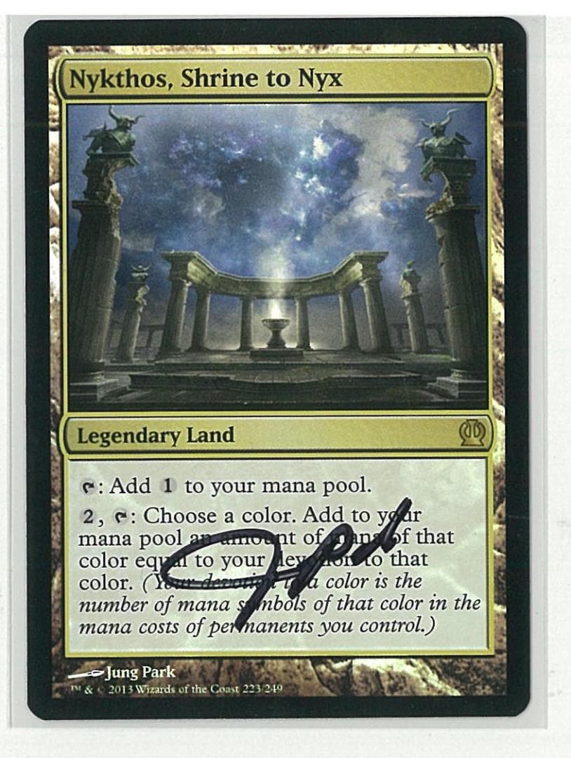 Nykthos, Shrine to Nyx Foil サインド Sign Nykthos, Shrine to Nyx Magic the Gathering Proxy