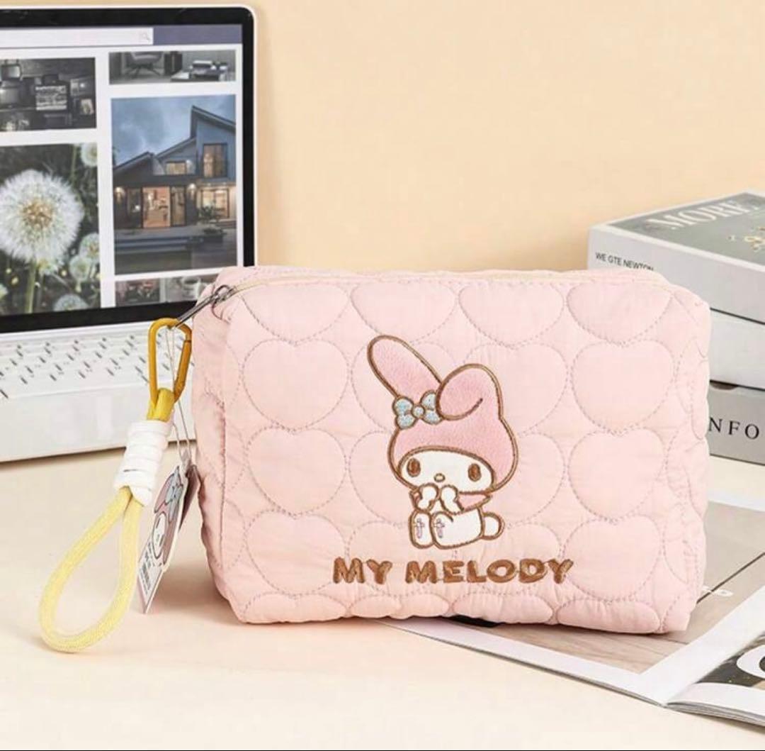 マイメロディ キルティングポーチ ハート 大容量 新品未使用タグ付き